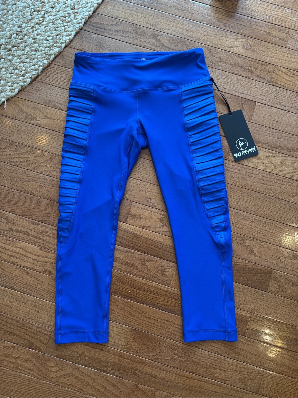 90 Degree by Reflex Royal Blue Leggings with Side Ladder Panels